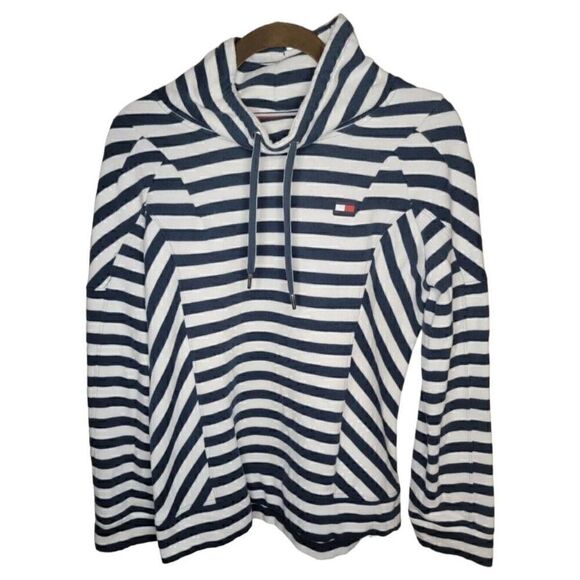Tommy Hilfiger Tops - Tommy Hilfiger Womens Striped Pullover Funnelneck Pullover top SZ SMALL PETITE